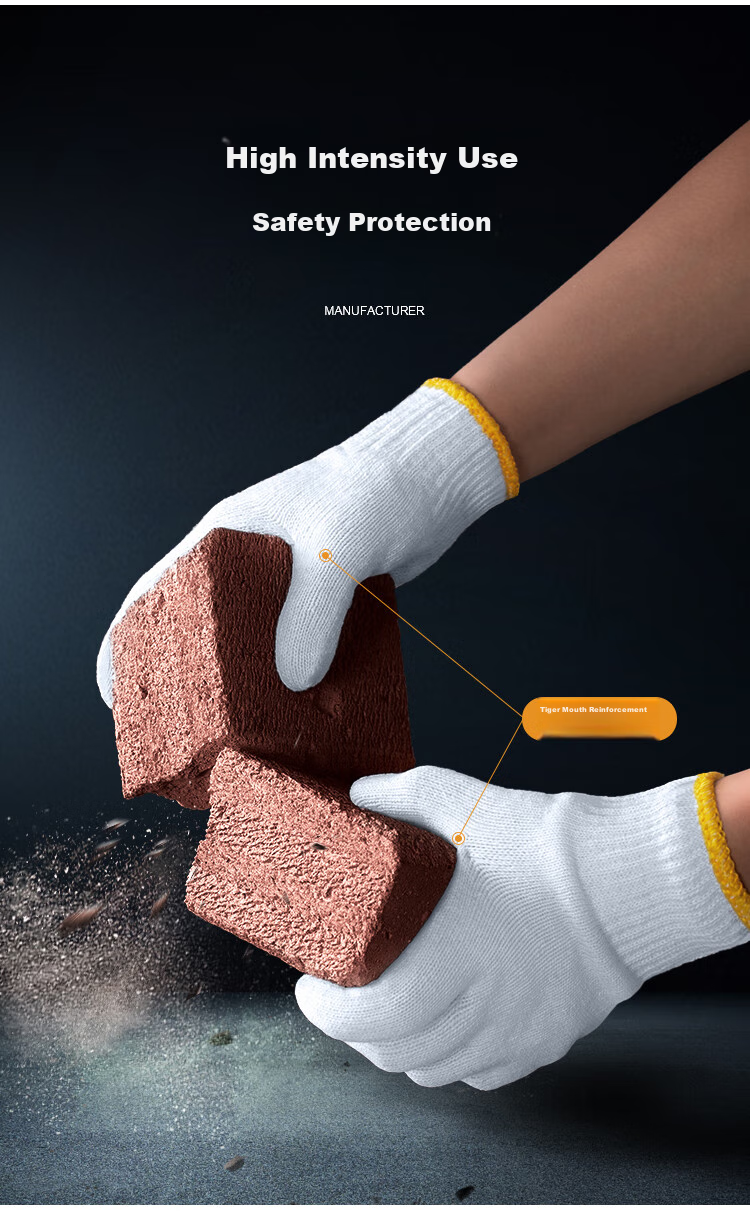 Minggu Cotton Work Gloves, 30 Pairs, Grade A Cotton Yarn Gloves, Soft Wholesale, Thickened Wear-Resistant Construction Site Gloves, 30 Pairs [Full Weight] CW092068 4
