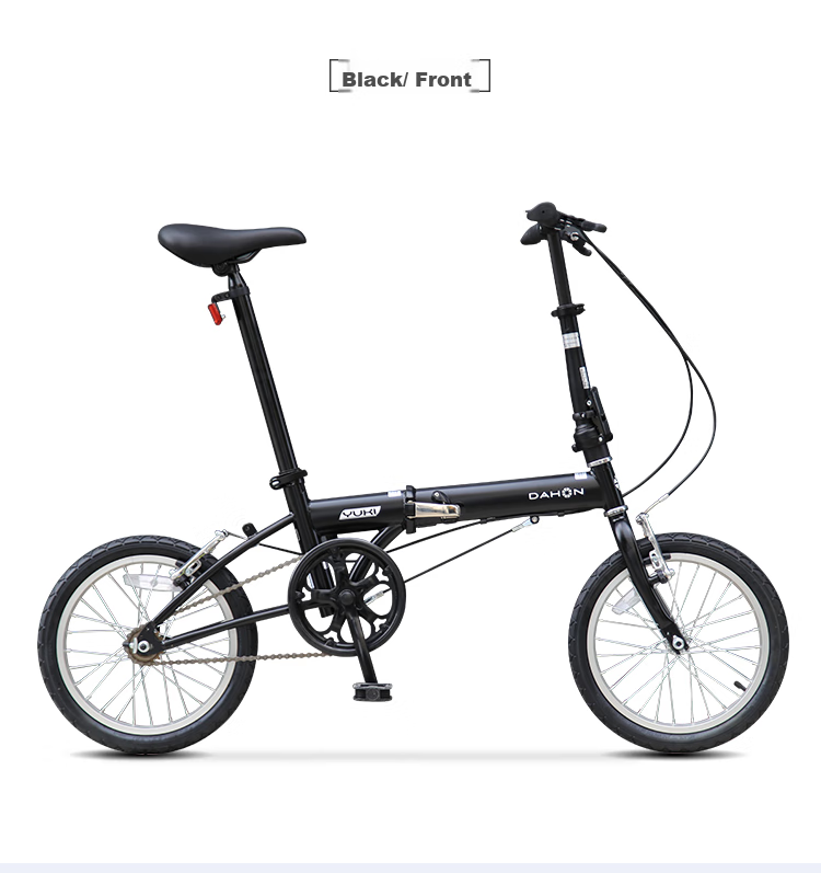 DAHON Folding Bicycle, 16-Inch YUKI Ultra-Light Mini Portable Commuter Bike for Men And Women, KT610, Black 8