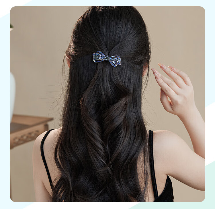 CHIMERA Butterfly Hair Clip, Back of Head Ponytail Cross Clip, Hair Accessory for Women, High-End Hairpin, Hair Ornament, Mid-Autumn Festival Gift 6