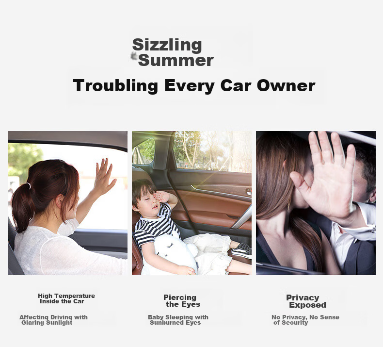 Dijialun Car Sunshade, Heat Insulation, Sun Protection, Baby Light Blocker, Magnetic Retractable Curtain, Car Window Shade, Rear Side - Single Piece 2