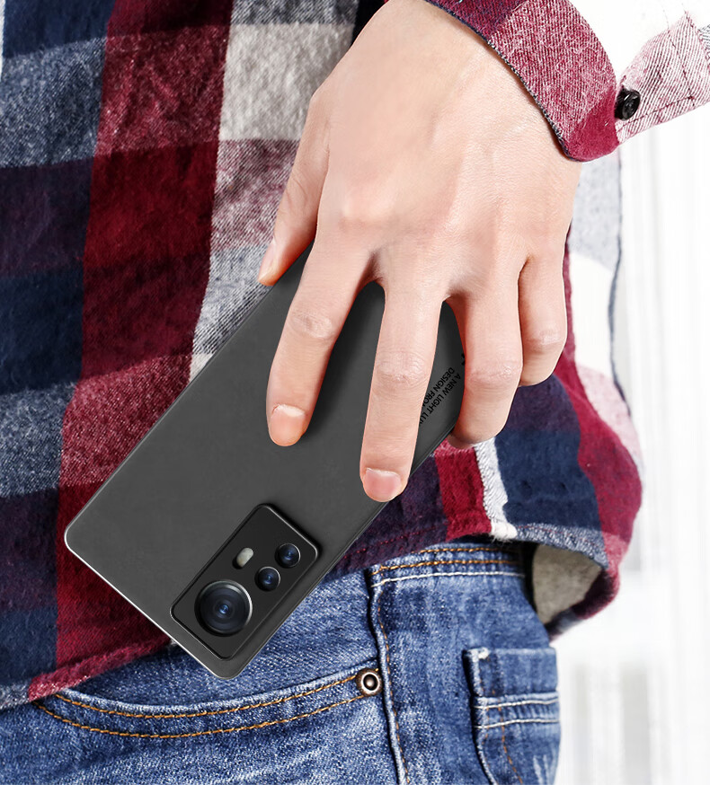 HotFire Phone Case Compatible with Xiaomi 12 And Xiaomi 12S/12x, Upgraded Skin-Like Lambskin Matte Lens Full Protection Silicone Case for Men And Women - Dark Night Gree 7