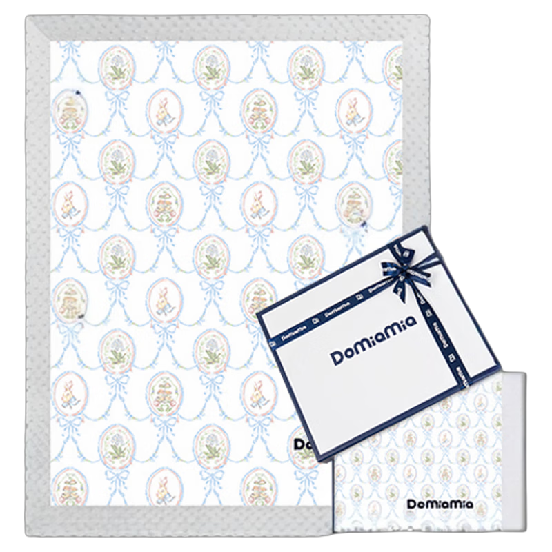 DOMIAMIA Bean Baby Blanket, Infant Quilt, Baby Coverlet, Constant Temperature Comforting Children's Blanket, Thickened Fleece Blanket, 110*140