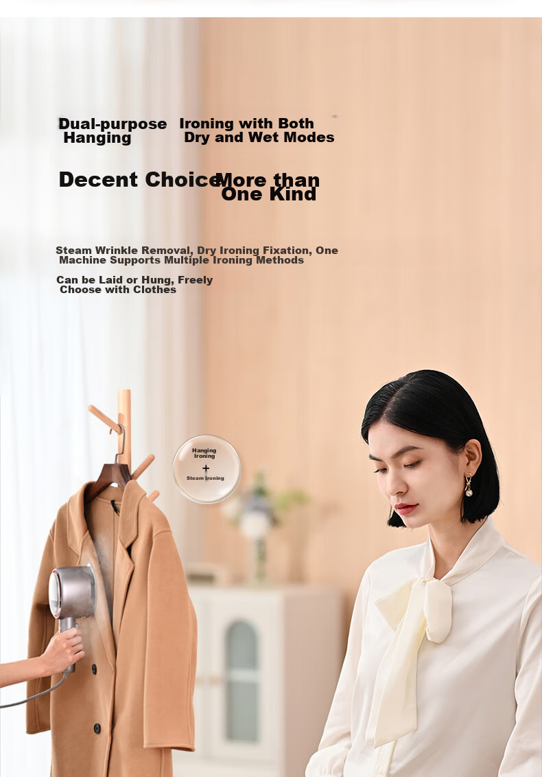 Haier Magic Mirror Handheld Garment Steamer, 30g/min Explosive Steam, 160ml Transparent Water Tank, Electric Iron for Home Use, Small Portable, Sterilizing And Mite-Removing, Specially Designed for Autumn And Winter Coats, HY-YM1208S 11