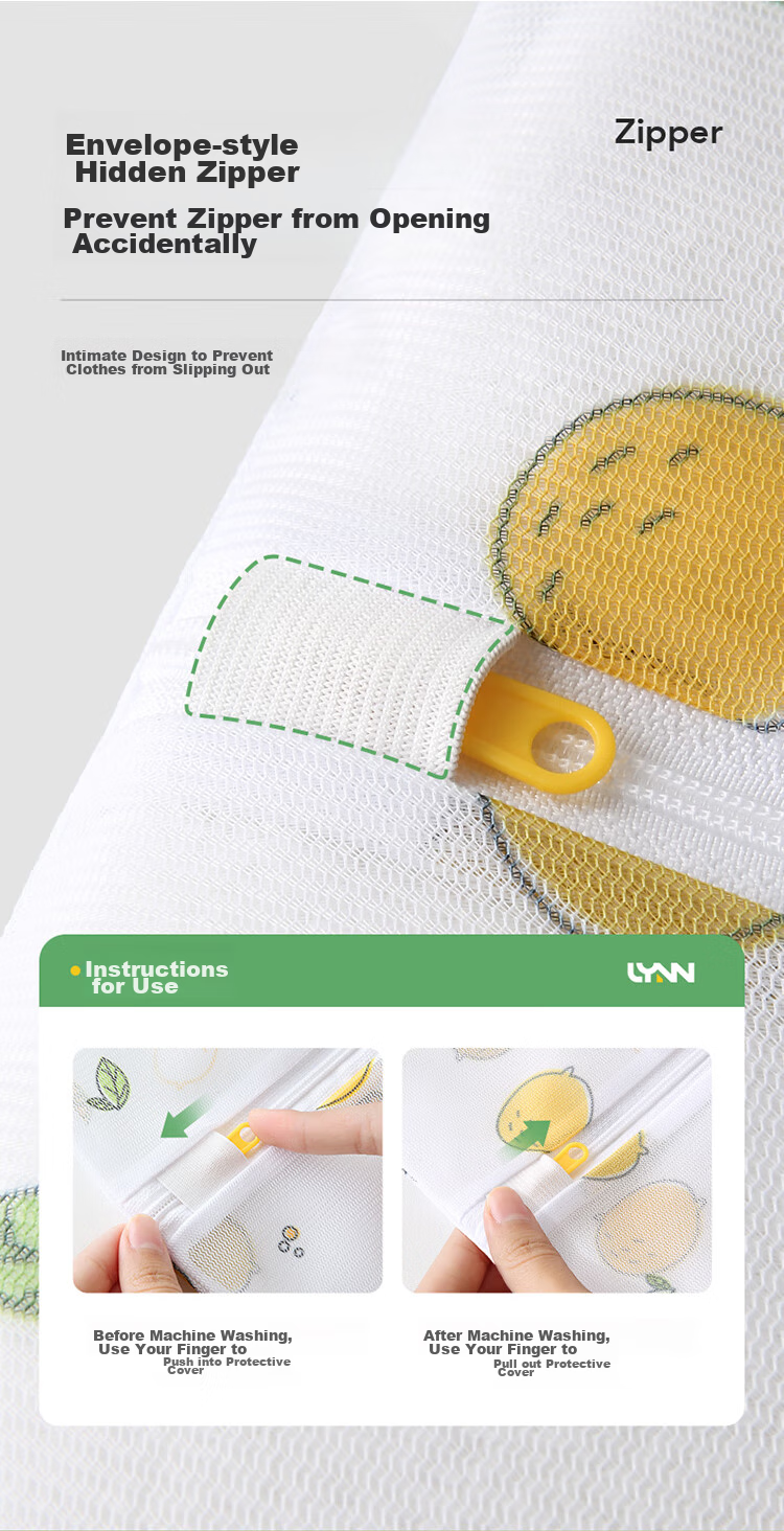 LYNN Laundry Detergent Bags, Anti-Deformation Fine Mesh Wash Bags for Underwear, Sweaters, And Down Jackets, 5-Piece Set for Washing Machine 7