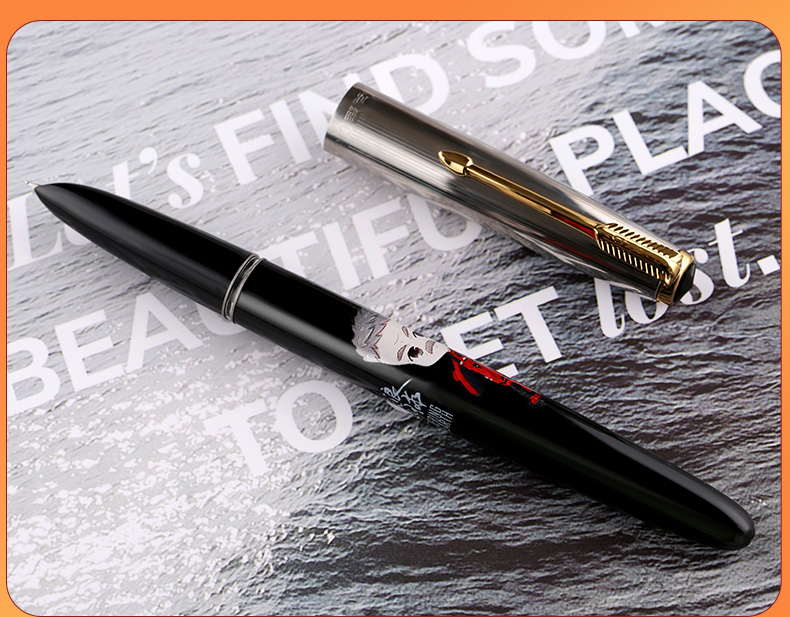 HERO Fountain Pen, Upgraded Version for Students, Black, Iridium Nib Ink Pen for Daily Writing And Calligraphy Practice, EF Tip, Transparent Packaging Box 12