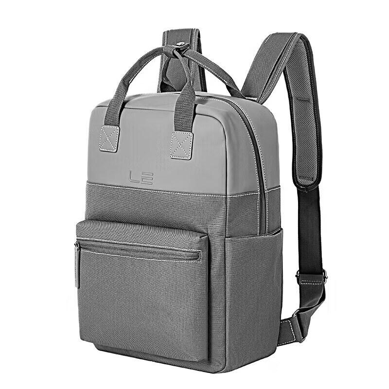 LEXON Casual Laptop Backpack, 15-Inch Notebook Backpack for Men And Women, Outdoor Travel Couple Patchwork Backpack, Dark Gray