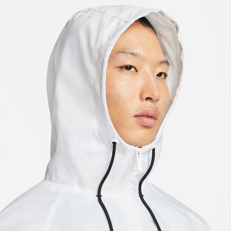 NIKE Men's Spring And Summer Woven Hooded Jacket, Sports Casual, DA0002-135 White XL 8
