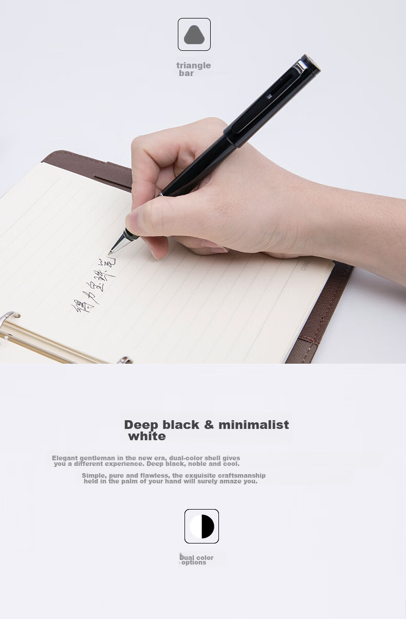 Deli Discoverer Ballpoint Pen, Conference Signing Pen, Neutral Ink, Elegant Black, for College Entrance Exams 6
