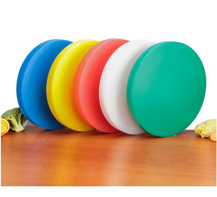 Universal Round Layered PE Cutting Board 45x8cm Meat and Vegetable Chopping Board Bone Chopping Plastic Green 15