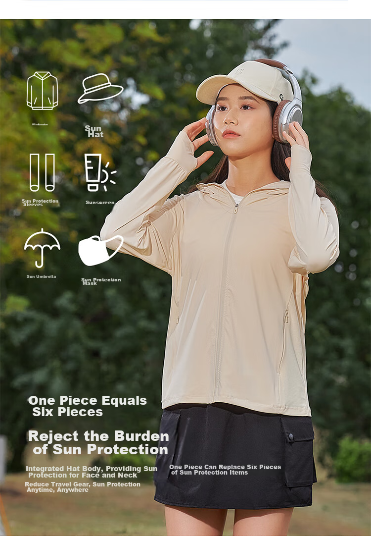 JEEP Original Yarn Sun Protection Clothing for Men And Women, Couples' Style, UV-Resistant, Ice-Cool Breathable Sun Protection Skin Coat 7030, Glacier Gray 3XL 11