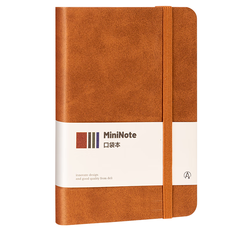Deli Fashion Pocket Notebook A6/96 Sheets Portable Notebook Creative Mini Student Journal Diary Vocabulary Planner Brown BP118