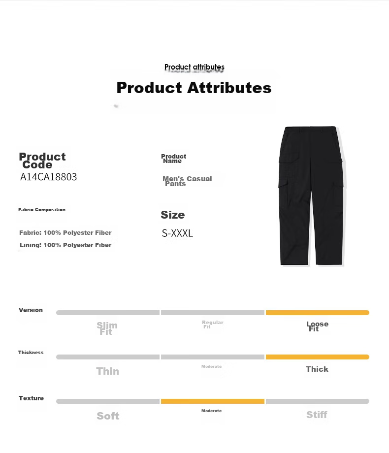 CAMEL [Wang Junkai Style] Men's Wide Straight Leg Fleece-Lined Outdoor Functional Cargo Casual Pants 8803 13