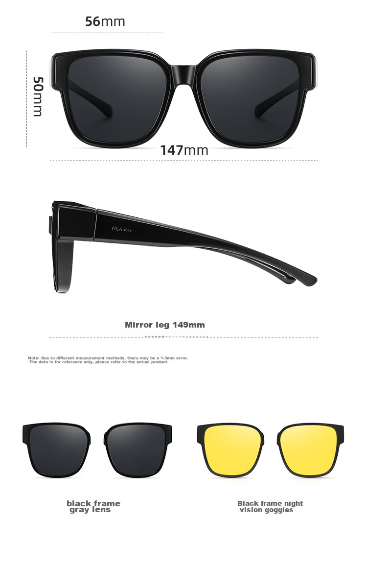 HLA Day And Night Polarized Myopia Glasses for Men And Women, Night Vision Goggles for Driving, Anti-Glare Sunglasses for Nighttime Driving 2