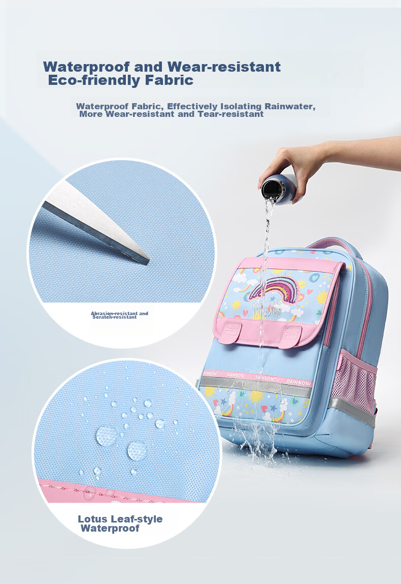 DR·KONG Spine-Protecting Lightweight Backpack for Girls, Elementary School Students Grades 1-3, Children's Gift, Large Capacity Ultra-Light Backpack 12