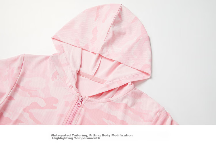 ASK JUNIOR Children's Outerwear, Lightweight Summer Jacket for Girls, Thin Skin Coat with Hood, Air Conditioning Wear, Pink, Size 150 18