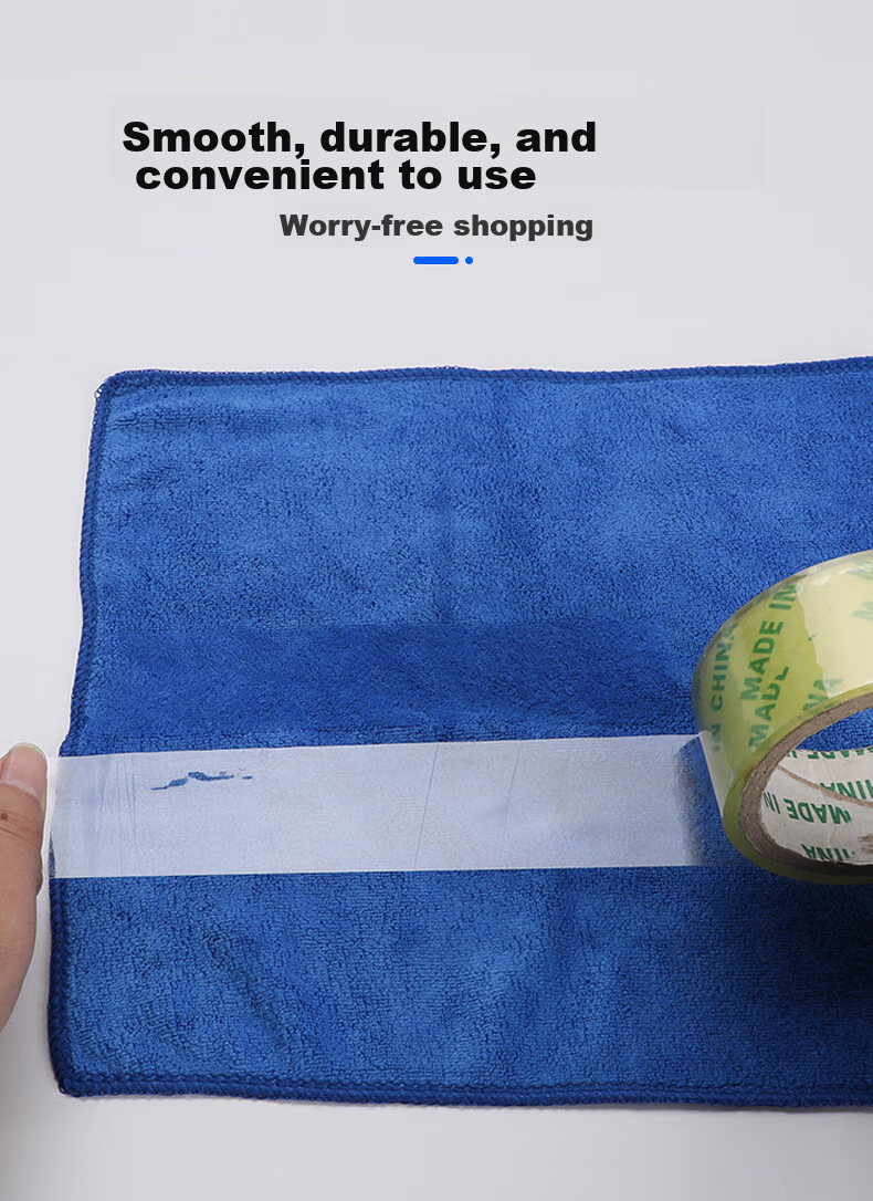Good Weather Thick Cleaning Cloth for Car Washing, Property Maintenance, Kitchen Use, Lint-Free Towel, Two Pieces, 35*75cm, Blue 3