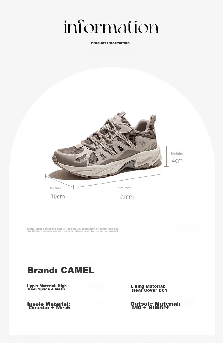 CAMEL [Xianglong] Hiking Shoes for Men And Women, Outdoor Breathable Trekking Shoes, Water-Resistant, Non-Slip, Shock-Absorbing Sports Shoes 16