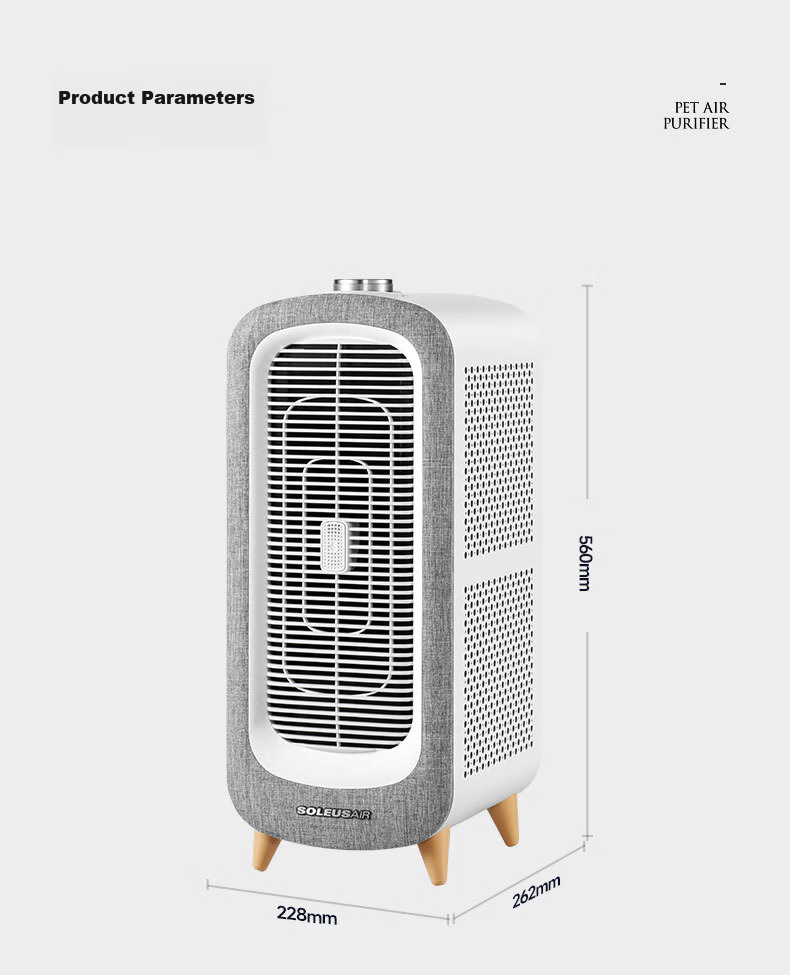 SOLEUSAIR Pet Air Purifier Filter RFC01-C for Cat And Dog Hair, Removes Allergens, Cat Hair Purifier, Disinfects And Eliminates Odors, Gift 18