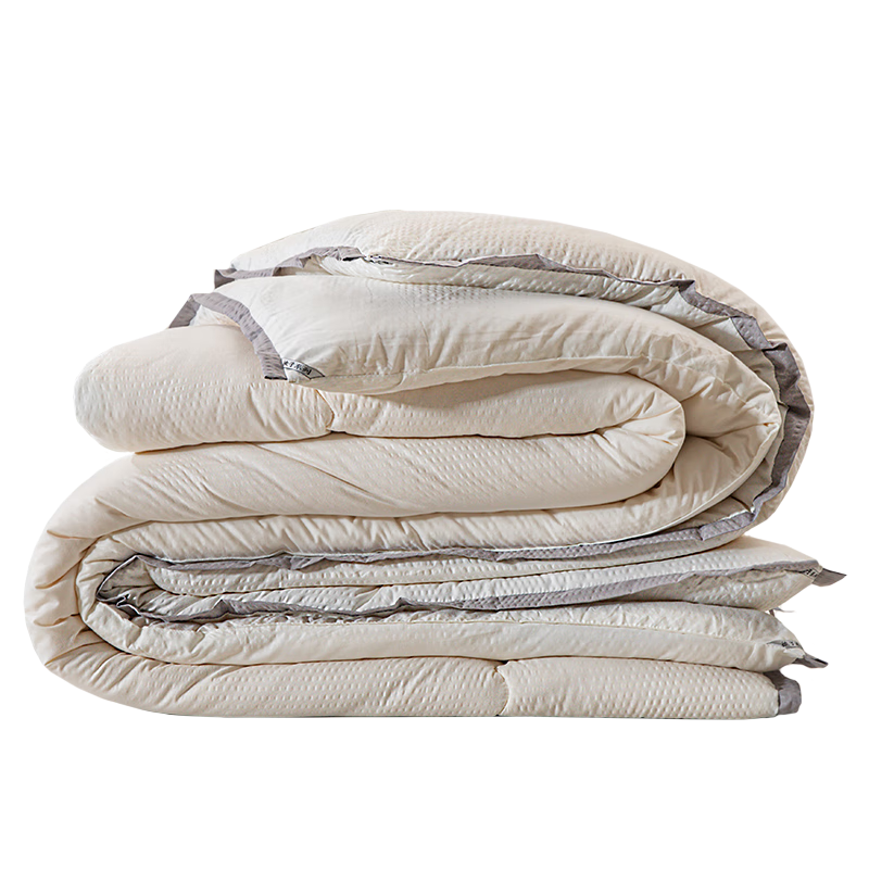 Grace Fiber Comforter Duvet for Single Student Dormitory, Thickened Winter Quilt, Approximately 6 Jin (3 Kg), 150x200cm, Noble Beige