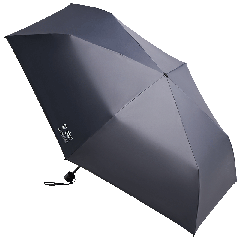 OBSU Japan Carbon Fiber Umbrella Ultra Lightweight Three-Fold Sunshade UV Protection Dual-Use Deep Blue Carbon Three-Fold
