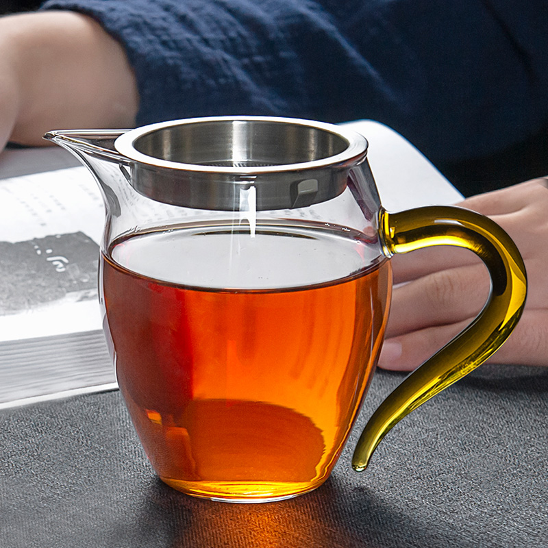 JHY Genuine Price, Glass Fair Cup with Filter, Thickened Heat-Resistant Tea Divider, Tea Sea, Tea Accessories