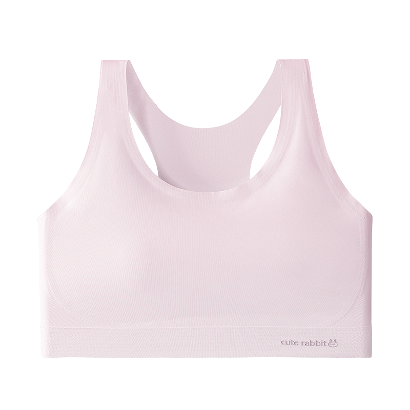 Ailier & ouluola Girls' Underwear, for Children at Puberty, Big Girls' Training Bra, for Elementary And Middle School Students, Pink, Size L