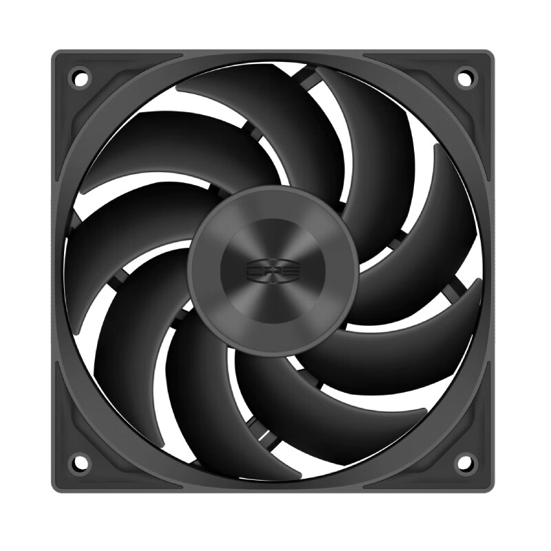 PCCOOLER F5R120BK Case Fan / FDB Bearing / Metal CD Texture / Three-Speed PWM Adjustment / Triangular Geometric Texture // Cooling Fa