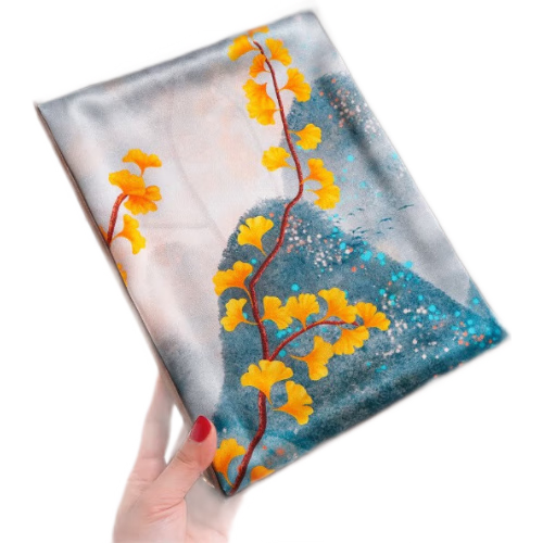 Hangsifu Silk Scarf, Mulberry Silk Shawl, Autumn And Winter Warm Neck Warmer, Birthday Gift for Mom Or Wife