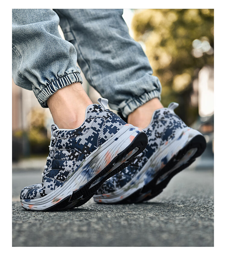 CARTELO Men's Shoes, Camouflage Rubber Shoes, Autumn And Winter Casual Sports Training Military Training Outdoor Running Hiking Mountaineering Tourism Soft-Soled 19