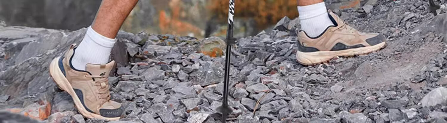 CAMEL Trekking Pole, Aluminum Alloy, Lightweight, Telescopic, Foldable, Hiking Stick, Anti-Slip Walking Cane for Elderly, Climbing Pole, 4673 1