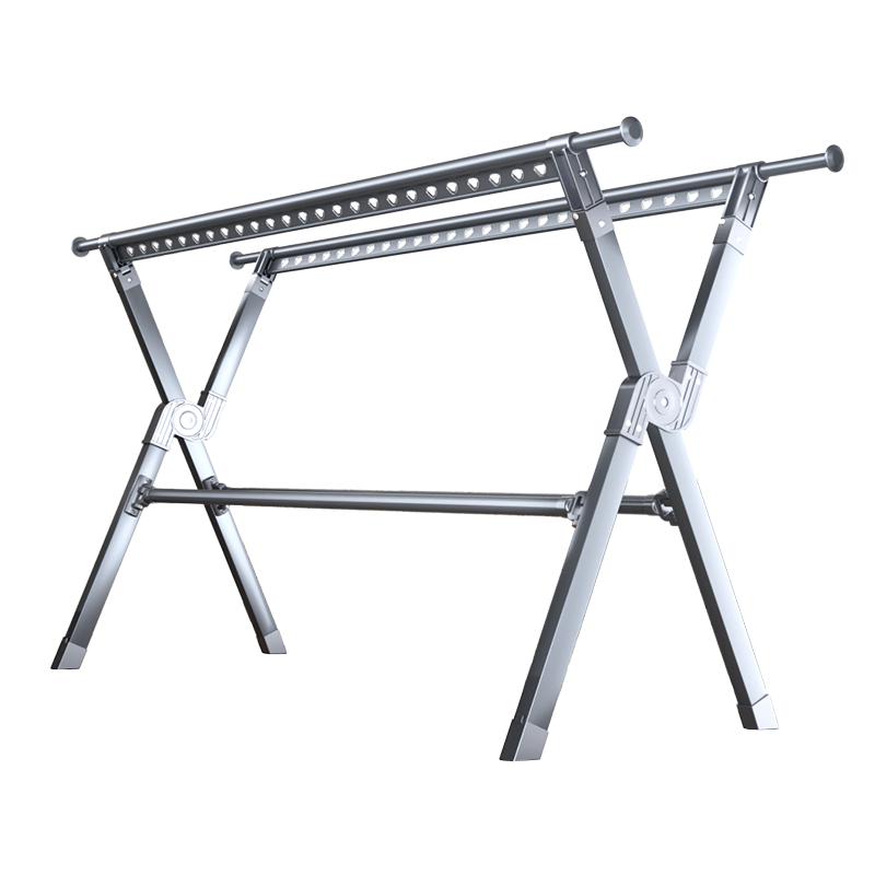 HKG Folding Aluminum Alloy Clothes Drying Rack, Extendable Indoor Balcony Household Drying Rack for Clothes And Quilts, Clothes Hanger Stand