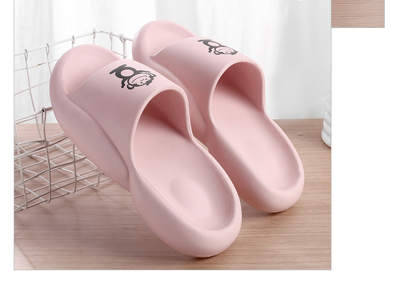 BAIHOU Summer Cute Unisex Slippers, Comfortable Thick-Soled Indoor Sandals for Home Use, 003 Light Purple Pink, Size 36-37 18