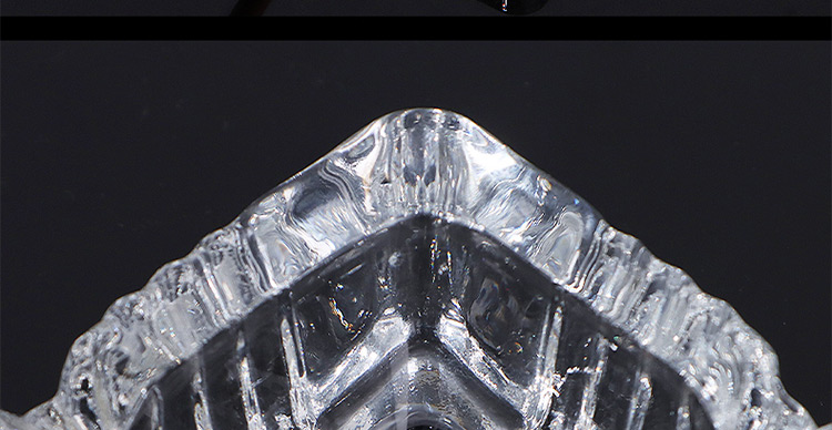 Jidukongjian Glass Ashtray, High-End Office Ashtray, Desktop Ornament, Birthday Gift for Dad, Square Shape 26