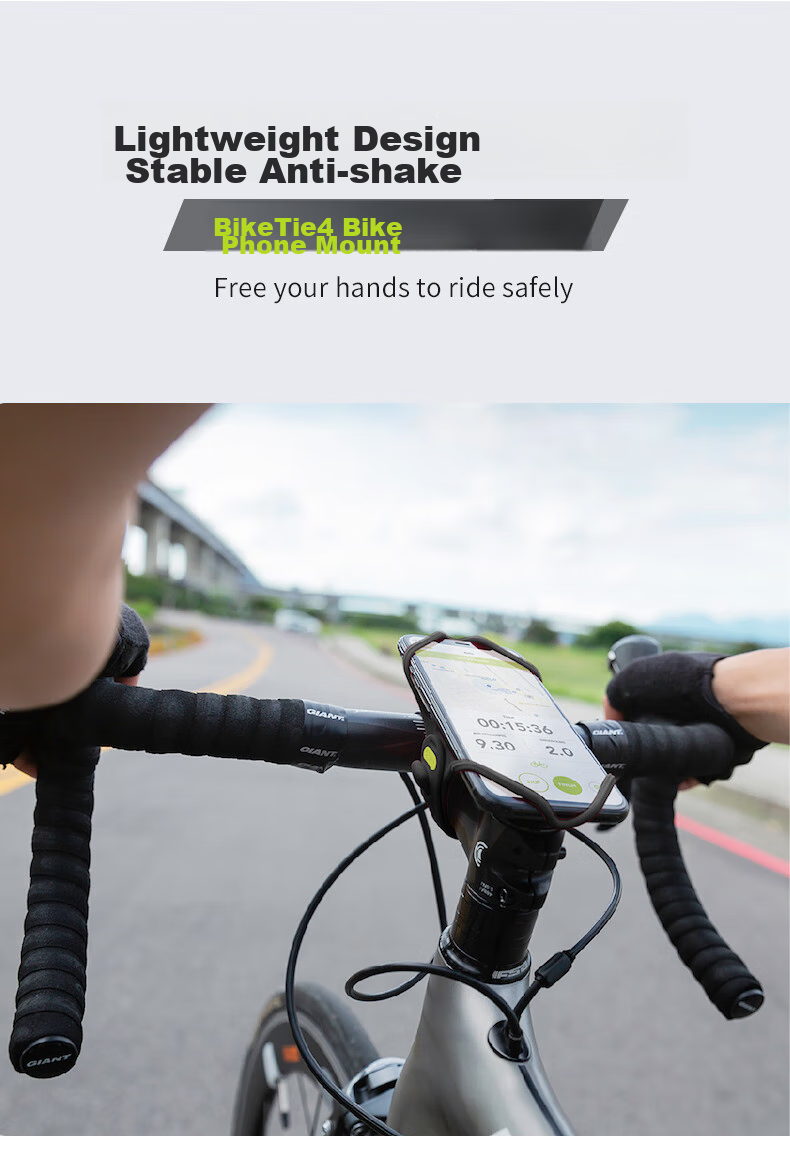 Bone Bicycle Phone Mount, Road Mountain Bike Phone Holder, Cycling Navigation Bracket, Handlebar Stand, Soft Silicone, Stable And Shock-Absorbing 4