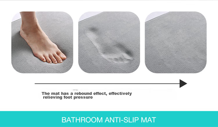 Dajiang Bathroom Mat, Entrance Absorbent Floor Mat, Toilet Foot Mat, Bathroom Mat, 50x80cm 5