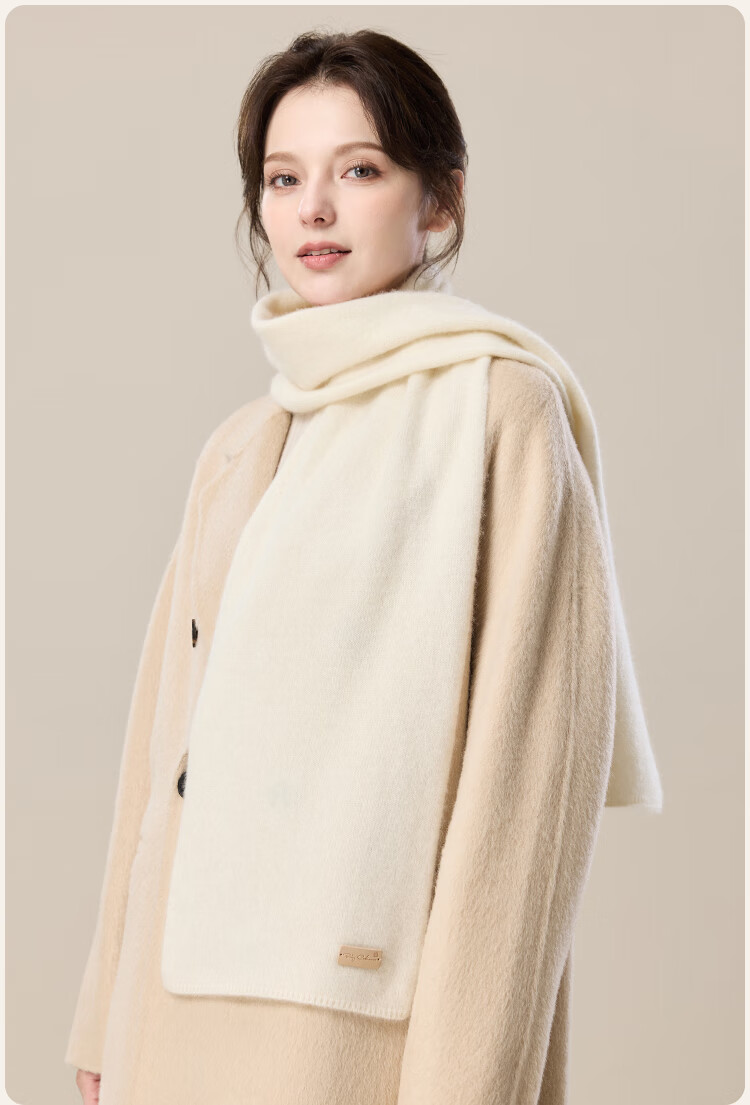 JIUMU 100% Cashmere Scarf for Women, Autumn And Winter Warm Neck Warmer, Gift for Women And Mothers, National Day And Birthday Present, Gift Box Set 14