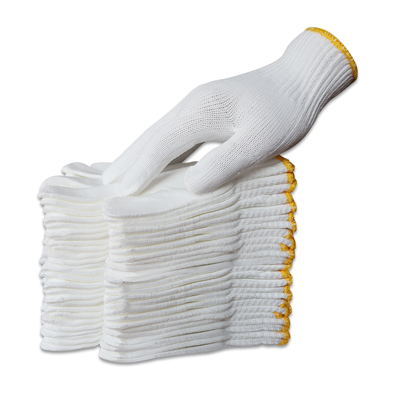 Xinyuechanghui Encrypted Cotton Yarn Gloves, Thickened Non-Slip Wear-Resistant, Protective Work Gloves, Construction Site Labor Work Gloves, 48 Pairs/one Size, B11410