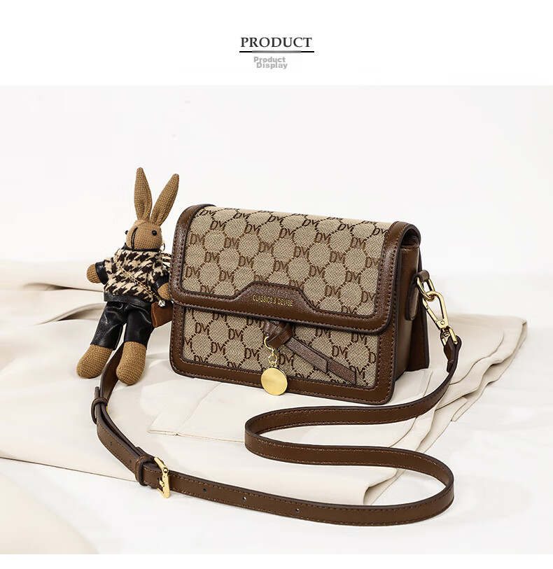 Aiqinghai Handbag, Women's Crossbody Bag, Shoulder Bag, Luxury Brand, High-End Small Square Bag, Birthday Mother's Day Gift, Practical Present for Mom 15