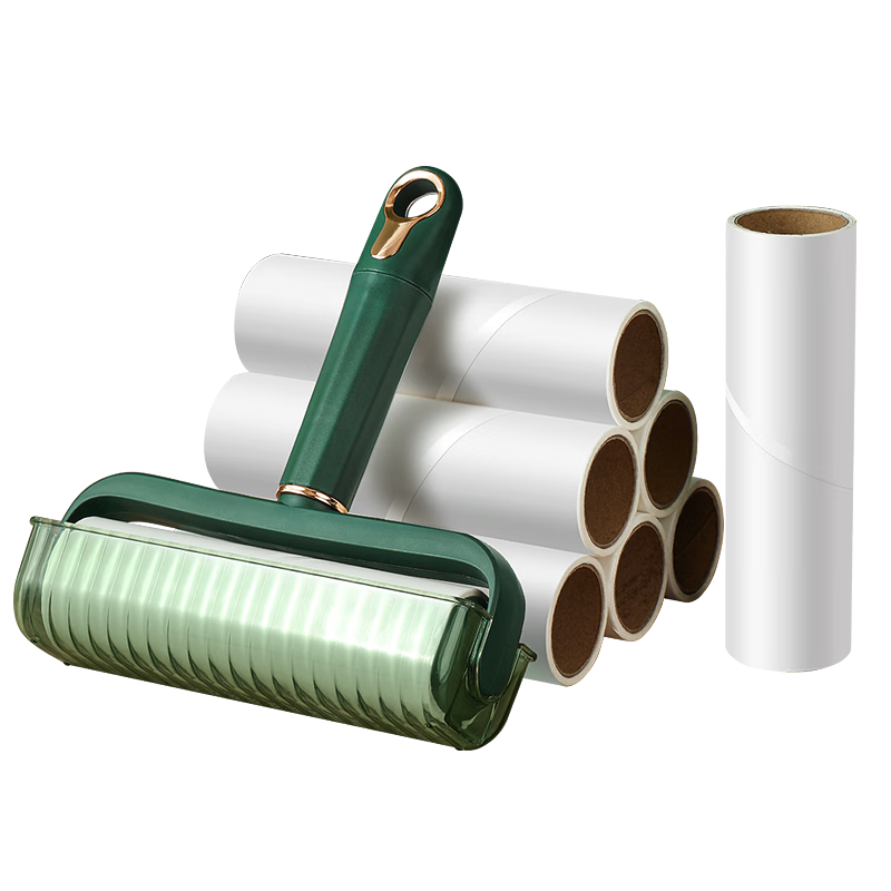 LYNN Lint Roller, 16cm, 8 Rolls, 480 Sheets, Lint Remover Tool for Clothes, Cats, Dogs, Pet Hair, Carpet Cleaning, Gree