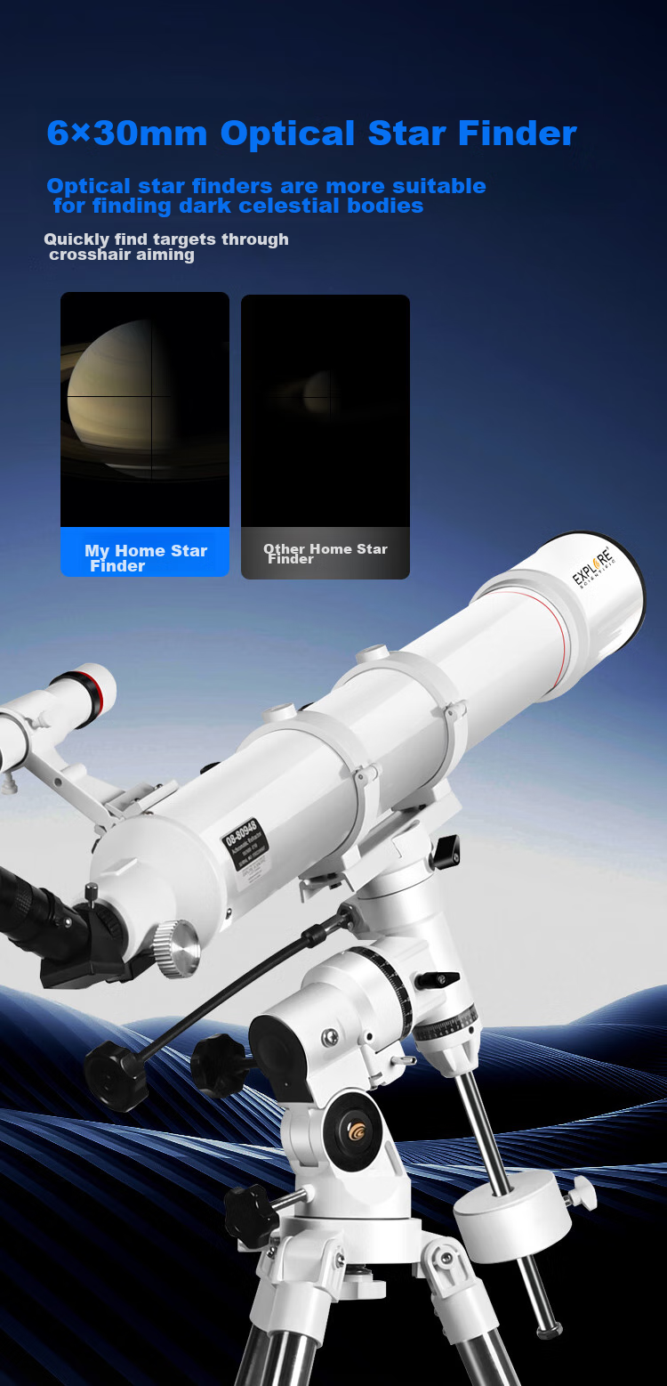 EXPLORE SCIENTIFIC Astronomical Telescope 90EQ3 High-Definition High-Magnification Large-Aperture Professional-Grade Stargazing Student Science Education Gift 15
