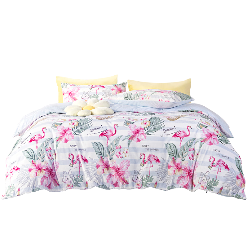 FUANNA Fitted Sheet Four-Piece Set, Flannel Warm Bedding Set, Winter Anti-Static Double Extra Large Bedding, 230*229cm