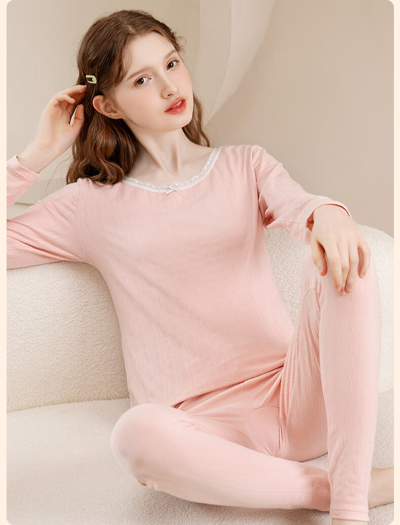 Fenteng Women's Thermal Underwear Set [Moisturizing Plant Coconut Oil] 10A Antibacterial 2025 New Autumn Long Johns Set 22