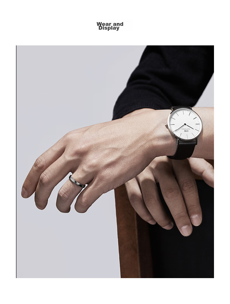 DanielWellington DW Ring for Men, Classic Starlight Silver Couple Rings, Size 66 036, Birthday Gift for Me 9