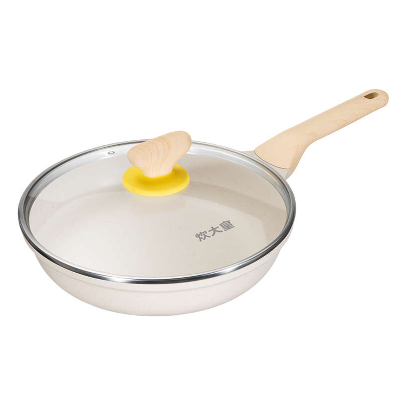 COOKER KING Non-Stick Frying Pan with Maifan Stone Coating, Multi-Functional Easy-Clean Low-Smoke Pan 28cm