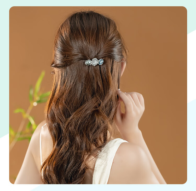 CHIMERA Back of Head Hair Clip Half-Up Straight Clip Ponytail Clip Bangs Hairpin Hair Accessories for Women Birthday Gift 4
