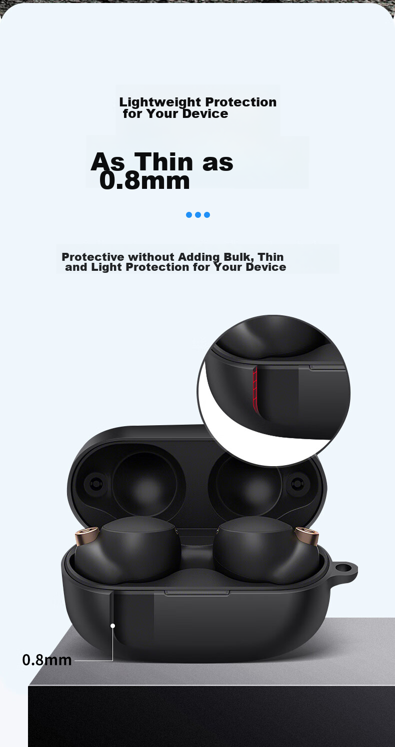 Masentek Earphone Protective Case for Sony WF-C710N Bluetooth Earbuds TPU Soft Silicone Storage Cover Shockproof Transparent 8