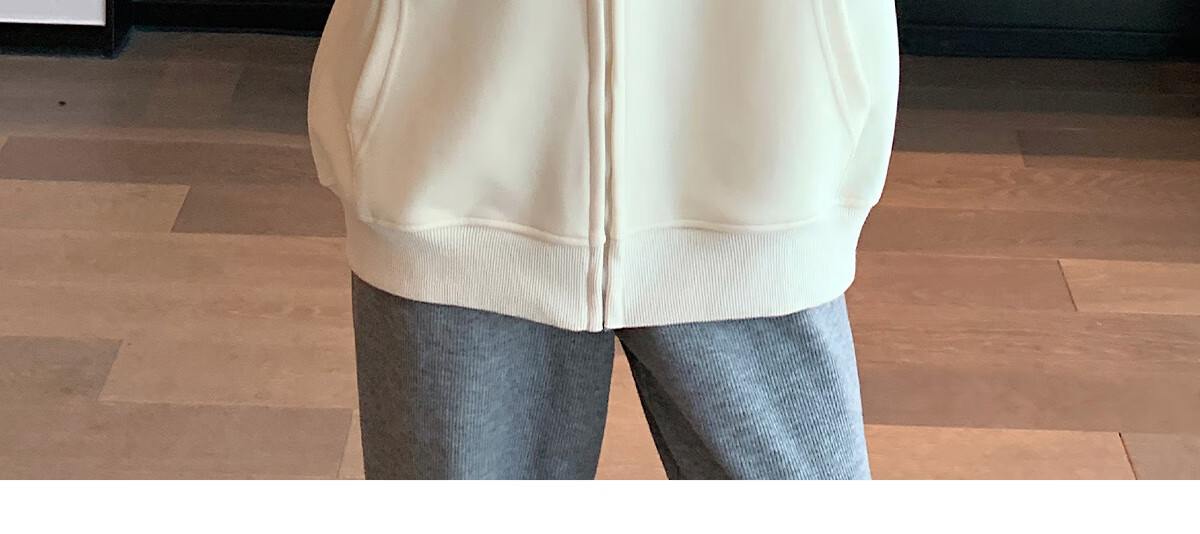 Halo Queen Women's Sweatshirt Jacket with Fashionable Letter Print, Casual Comfortable Loose-Fitting Student Sweatshirt H13KF2141 15