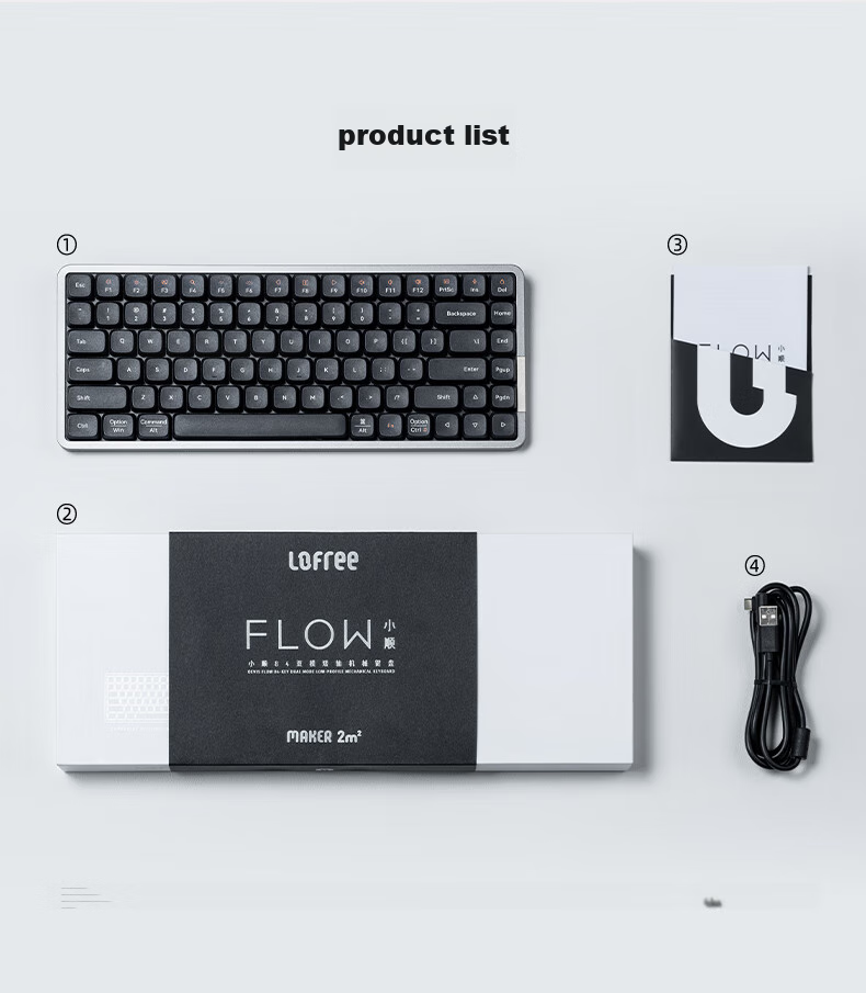 LOFREE Xiaoshun 100-Key Low-Profile Keyboard OE919, Wired And Bluetooth Dual-Mode, Low-Profile Mechanical Keyboard, Aluminum Alloy Body, Deep Space Phantom 16
