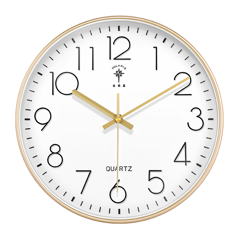 POLARIS Wall Clock, Living Room Clock, Wall-Mounted Home Clock, Quiet Timepiece, Modern Minimalist Stylish Wall Clock, Fashionable 35cm Quartz Clock