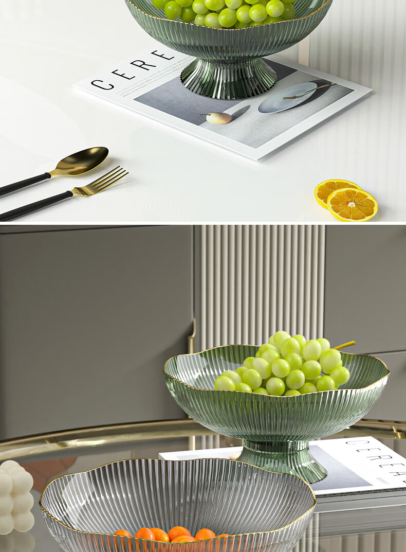 Dipuer Housewarming Dried Fruit Plate, New Home Living Room Decoration, Fruit Dish, Snack And Melon Seed Display Tray, Storage Dish 9